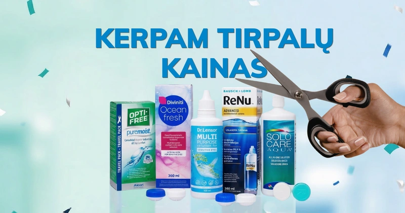 Sumažinta tirpalų kaina