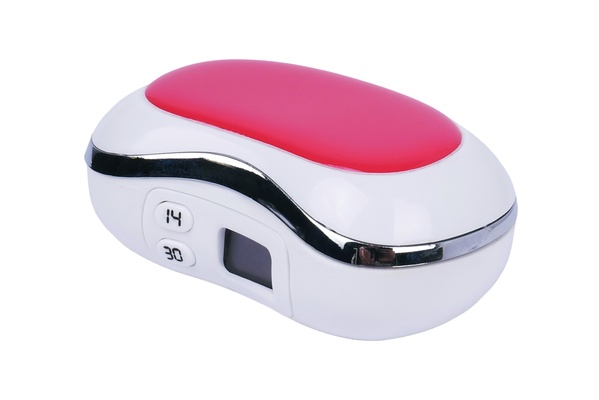 Elektroninis kontaktinių lęšių dėkliukas Rožinis