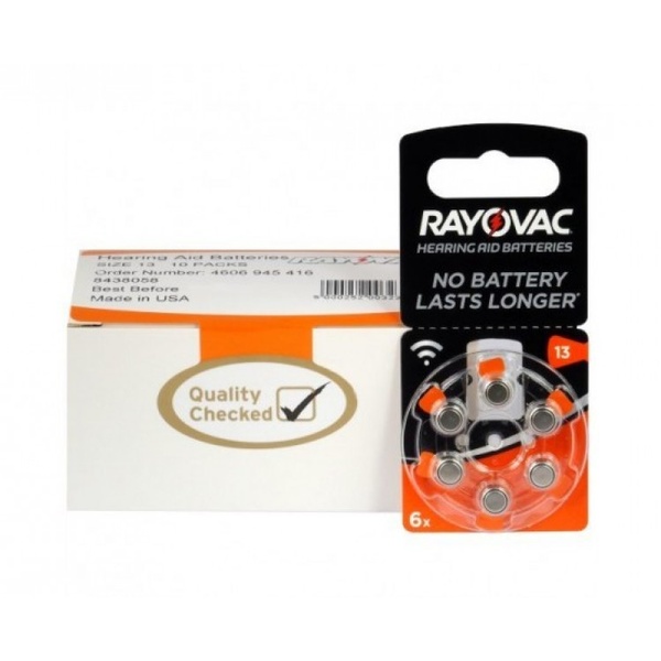 Rayovac Extra elementai klausos aparatams Nr.13, 6 vnt